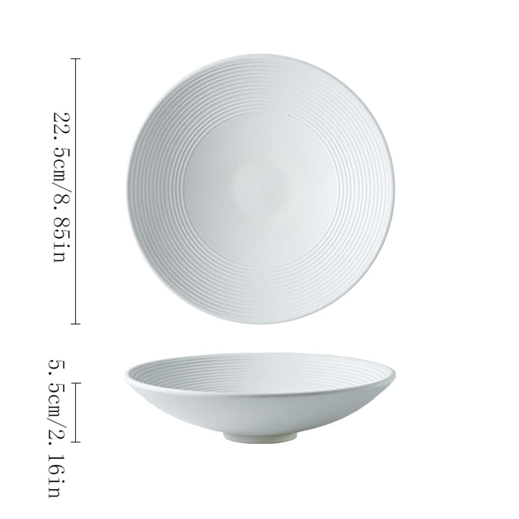 CFWSHJ Sałatka Miska na owoce Ceramiczna salaterka Miska na warzywa i owoce Duża miska do użytku domowego Sałatka Miska na zupę Miska na makaron Miska do ramenu Miska do ramenu (średnia A2 szt.)