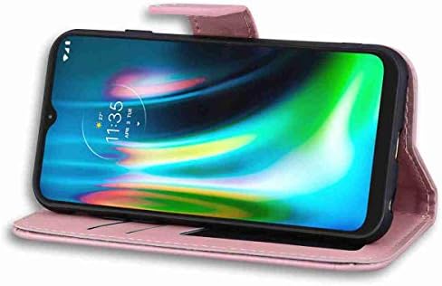 Tbrand Google Pixel 4A 4G Case Shockproof Leather Wallet Flip Folio Cartoon Animal Cute Phone Cover for Google Pixel 4A 4G with Magnetic Kickstand Card Holder Slot Silicone Case, Rose Gold