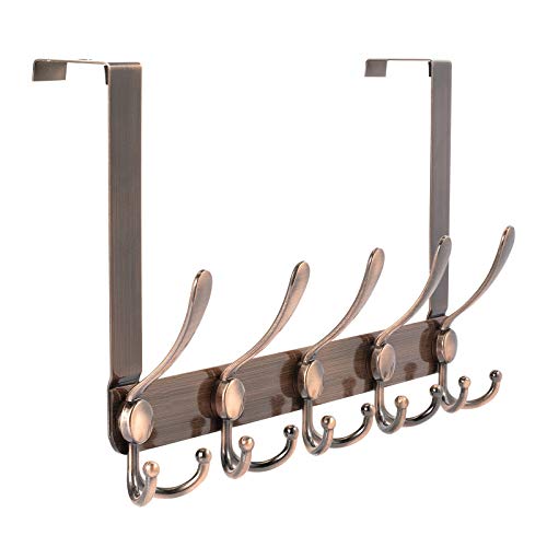 Buy 1 get 1 AKNERTLGE Over The Door Hook Hanger, Stainless Steel Heavy Duty Over Door Hanger Rack Hooks for Coats Hats Robes Towels Hanging, Bathroom Organizer Towel Rack 15 Hooks(Bronze) Black Friday - 40% OFF AKNERTLGE Over The Door Hook Hanger, Stainless Steel Heavy Duty Over Door Hanger Rack Hooks for Coats Hats Robes Towels Hanging, Bathroom Organizer Towel Rack 15 Hooks(Bronze)