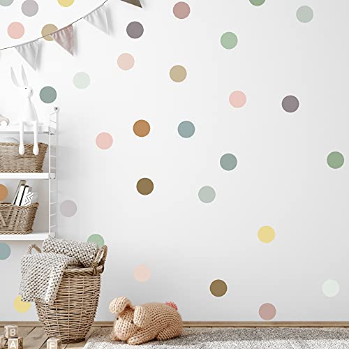 2-Inch Polka Dot Wall Decals For Girls Bedroom Featuring 150 Boho Rainbow Wall Decal Stickers For Wall | Perfect For Boho Nursery And Boho Rainbow Classroom Decor | These Peel And Stick Dots For Walls Are A Great Alternative To Wallpaper #TOP3