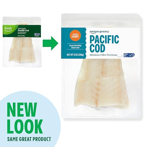 Amazon Grocery, Wild Caught Pacific Cod Skinless Fillet Portions, 12 Oz (Previously Fresh Brand, Packaging May Vary) - Image 3
