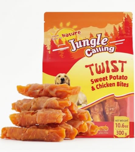 Jungle Calling Chicken & Sweet Potato Treats, Fiber-Rich, Digestible Chews