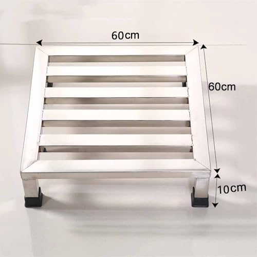 Soporte Elevador para electrodomésticos de Alta Resistencia, Estante Rectangular de Acero Inoxidable para Suelo, Base para Muebles y electrodomésticos, Estante Dividido para paletas de Suelo