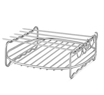 3hproductsAirfryer Accessory - Multi-Purpose XL Double Layer Rack with 5 Skewers - Compatible with XL Power Air Fryer Philips