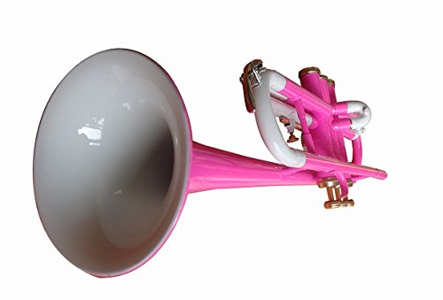 Queen Brass Trumpet White Awesome Sound Looks Bb Pitch Mp+Case Pink #TOP2