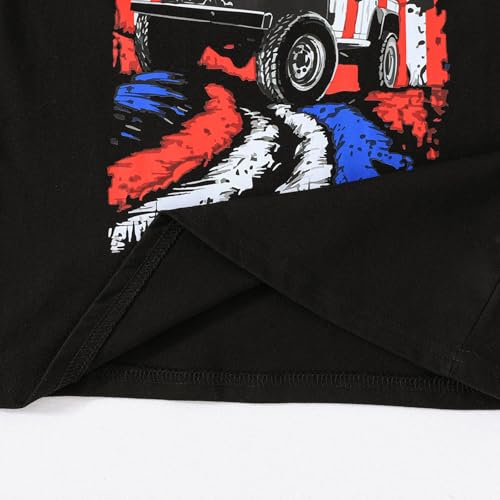 Image of Boys 4th of July Tank Kids American Flag Sleeveless Shirts Cotton Patriotic Tees Top Independence Day Clothes