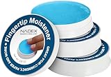 Nadex 12 Pack Fingertip Moistener Pads, Blue - Non-Slip Counting Cash Bills Separating Documents - Finger Moisturizer Non-Toxic Greaseless Odorless Pad for Office/Home