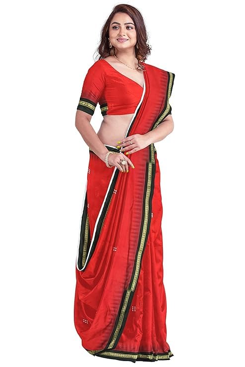 Image of Sambalpuri Cotton Saree of Odisha Ikkat Orissa Traditional Handloom Sari | Bomkai | Pata | Nuapatana | sambalpuri saree | khandua patta sare | without Blouse JH524