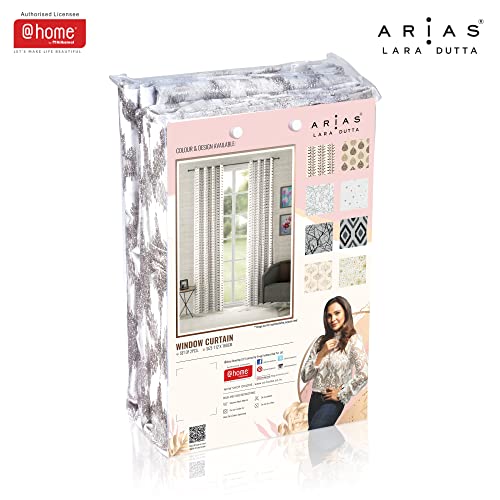 Image of @home by Nilkamal Arias Luxuria Sheers Window Curtain Set of 2 Grey
