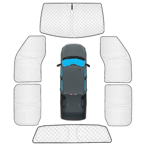 Image of KMF 6pcs Thicken Full Window Sun Shades for Ford F-150 2015-2020 Accessories, F150 4Door Privacy Car Window Covers for Windshield Side Rear, UV Block and Blackout for Camping Outdoor