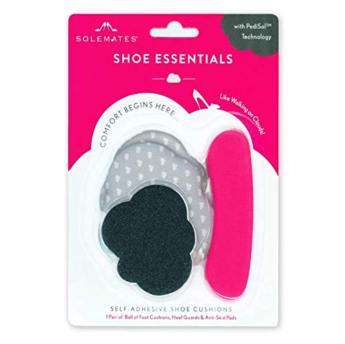 SolematesShoe Essentials Set-Heel Guards for Women's Shoes (Self Adhesive Heel Pads) - Ball of Foot Cushions (Ultra Thin Padding for Shoes) - Anti Skid Shoe Pads (Extra Grip Comfortable Inserts) -For All Shoes