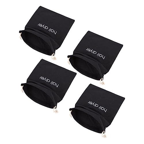 IWOWHERO 4 piezas Bolsa de Almacenamiento con Cordón para Secador de Pelo Funda de Resistente y Práctica para Viaje Organizador Multifuncional para Accesorios de Cabello