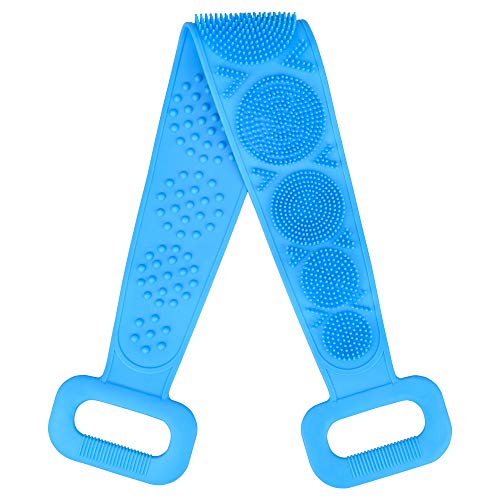 Loofah Bath Shower Sponge Shower Pouf Loofahs Body Scrubber Ball (Multi-Colored) (Blue)