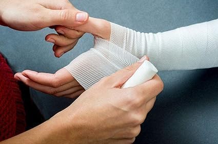 Elastyczny bandaż podtrzymujący, szerokość 10 cm x długość rozciągnięta 3 m, opakowanie 12 szt