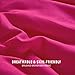 Exclusivo Mezcla Lightweight Reversible Queen Size Comforter Set, Down Alternative Comforter with 2 Pillow Sham, Queen Size Bedding Set for All Seasons, Hot Pink/Bright Pink