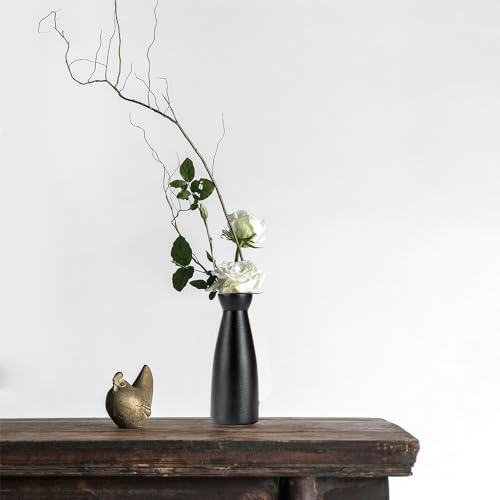 3er Boho Vase Set,Keramik Vasen Modern Vasen Deko,Schwarze Vase Blumenvase,Kleine Vasen Für Pampasgras Blume,FürWohnzimmer Tisch Fensterbank Deko (Weiß-B) – Bild 6