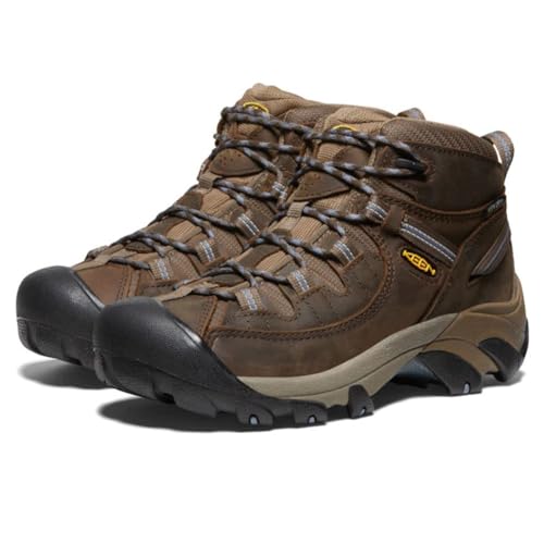 KEEN Women's Targhee II Mid Waterproof Hiking Boot (8.5 B(M) US, Slate Black/Flint Stone)