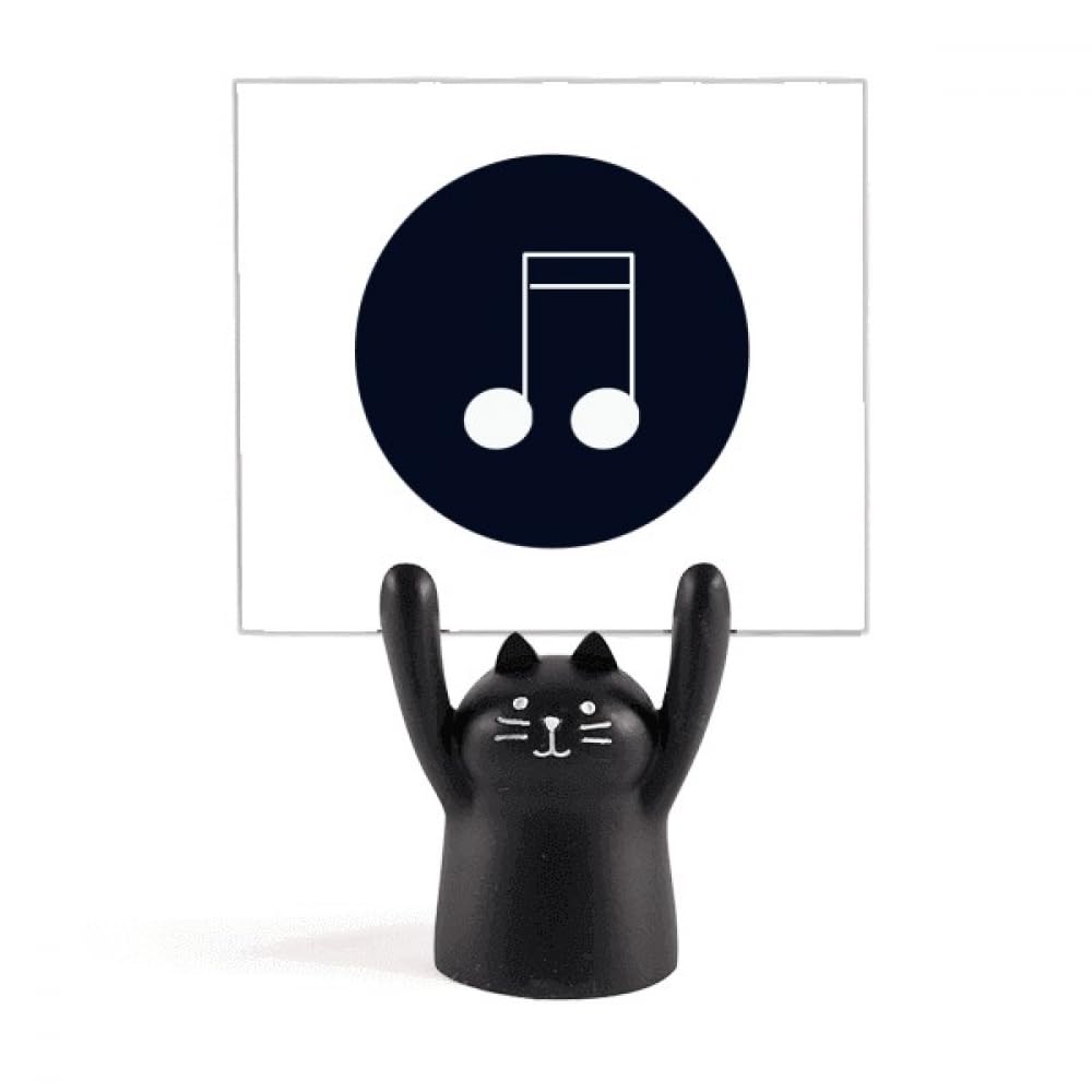 Support pour notes de musique chat noir double crochet - Porte-partition de table robuste