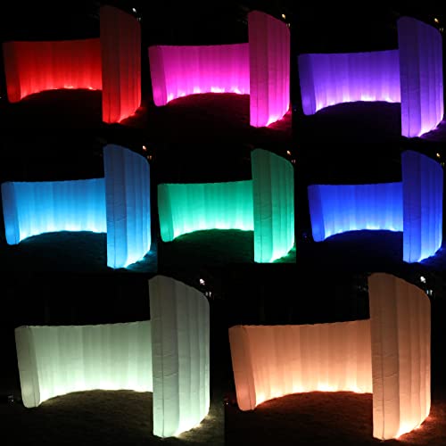 Inflatable Photo Booth Spiral(White,10*8.85*5Ft/7Ft), Staelea Led Light Strip（16 Color Changes） Inflatable Photo Booth Wall With Blower For Weddings Event Promotions Advertising Display #TOP3