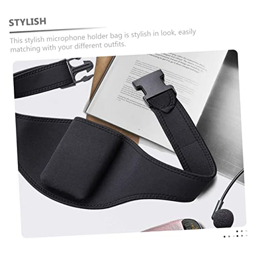 Lurrose Microphone Aerobics Bag Gym Belts Running Arm Band Mic Holder For Stand Sports Fanny Pack Fitness Instructors Mic Bag Portable Mic Belt Mic Waist Belt Microphone Holder Pack Strap #TOP7