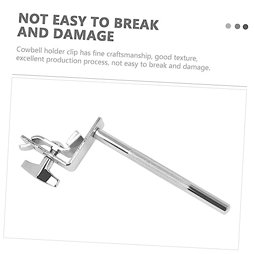 Abrazadera para campana de bombo Totority, clip para soporte de campana para kit de batería, fácil instalación para instrumentos de percusión miniatura 5