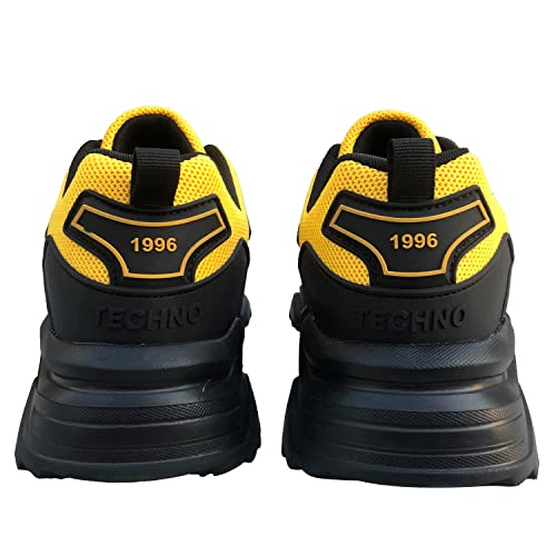 DAVESHOES Mamba 24 Tênis masculino largo para caminhada de luxo que aumenta a altura, tênis Mech com