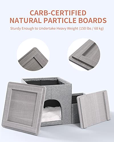 image for Made4Pets Cat Stairs for Bed, Pet Steps Puppy Dog Ladder for Old Cats,