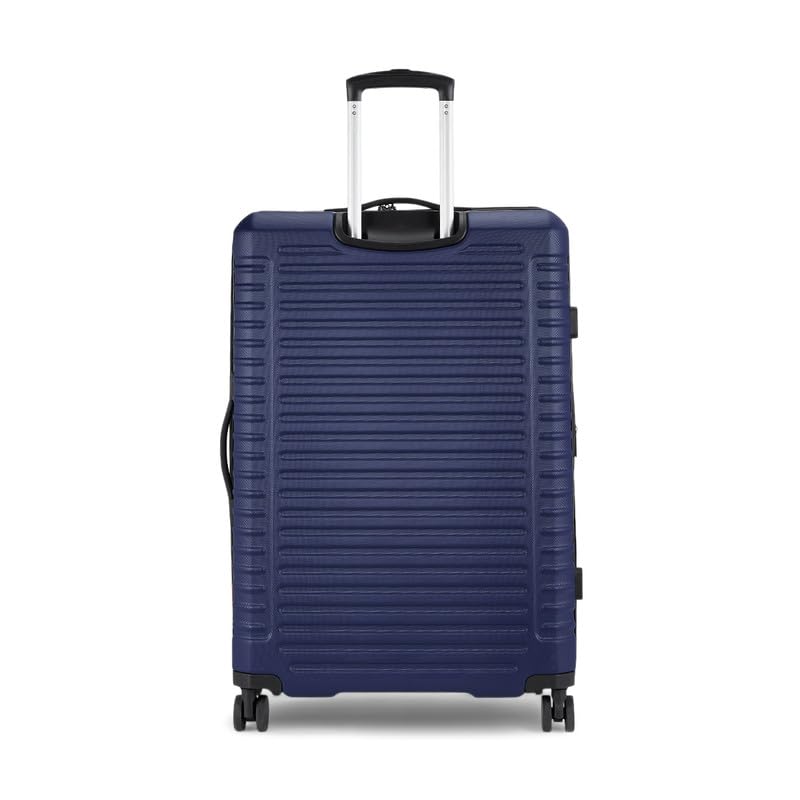 Image of TOMMY HILFIGER Medium Hard Luggage Hummer X - Navy | Check-in Trolley Bag with TSA Lock | 360 Spinner Double Wheels | Telescopic Handle | Polycarbonate Shell Suitcase | 66.5cm | 77L Capacity