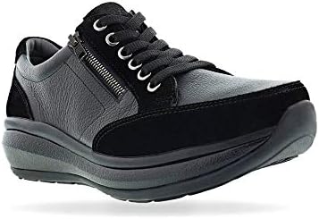 Amazon | Joya レディース Berlin II レザートレーナー, ブラック