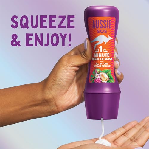 Aussie SOS 1 Minute Miracle Repair Rescue Mask 250ml to Deeply Nourish Dry, Damaged Hair - Image 5