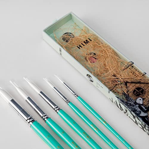 Image of THOOVI - HIMI Little Bird - Brush Set - 5 pcs - Blue