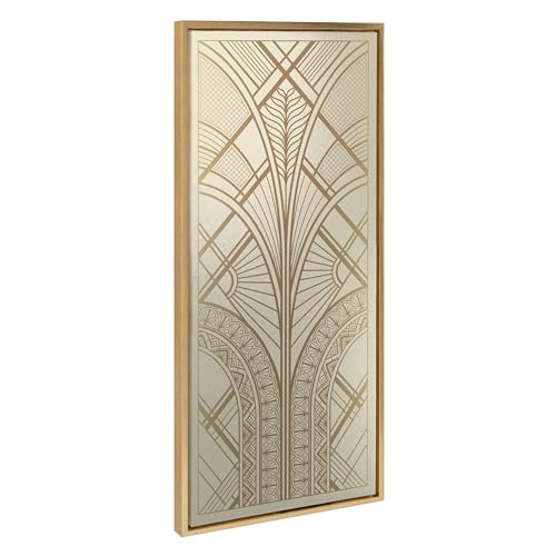 Kate and Laurel Sylvie Retro Art Deco Glam Abstract Framed Metall...