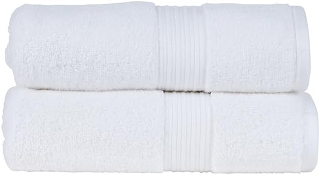 Christy Supreme Hygro 2 Hand Towels Set | White | 100% Supima Cotton