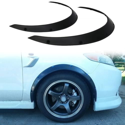 HYPER GLORY Universal Fender Flares Black Polypropylene Fender Flares Protector Mud Guards 2PCS