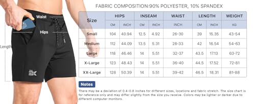 BROKIG Mens Stretch Gym Shorts, Lightweight Running Sport Training Workout Fitness Short Slim with Zip Pocket (S,Army Green) - Image 6