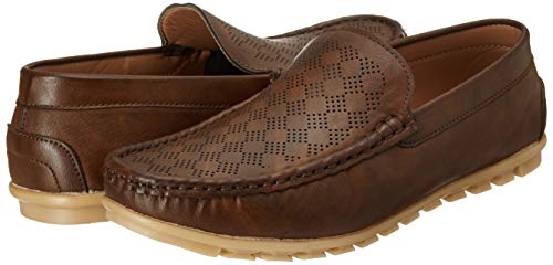 Image of Centrino Slip-On Loafers for Men | Loafers for Man Stylish | Casual Shoes with Cushioned Insole | Lightweight Comfortable Moccasins | Hand-Stitched Walking Footwear | Mens Shoes for Daily Office Wear (7106)
