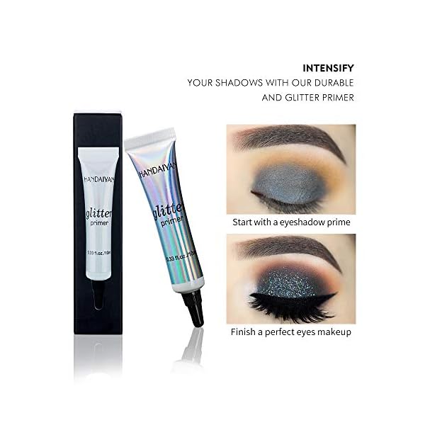 BELLESKY-Glitter-Eyeshadow-Primer-Gel-Waterproof-Smudgeproof-Eye-Primer-Base-Glue-Long-lasting-Professional-Eye-Shadow-Primer-Base-for-Eyes-Body-Face-Lip-2-PCS-10-ml MAEPEOR Cosmetic Glitter Glue Long Lasting Makeup Glitter Primer Gel Waterproof & Smudgeproof Primer Base Glue for Body Eyes Face Lip with Glitter, Body Jewels, Rhinestones (2 PCS, 10 ml)