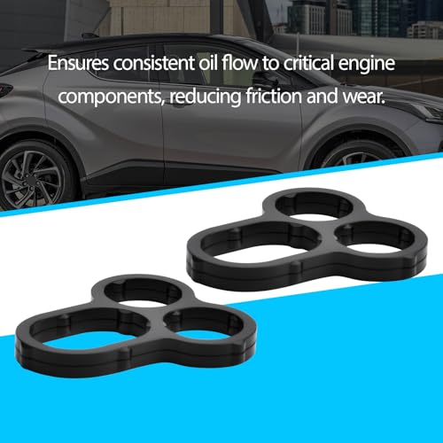 Image of Camshaft Bearing Cap Oil Hole Gasket and O Ring Kit Compatible with Toyota C-HR Corolla Matrix Scion iM xD Replaces 11159-37010 90430-A0001 90430-10024
