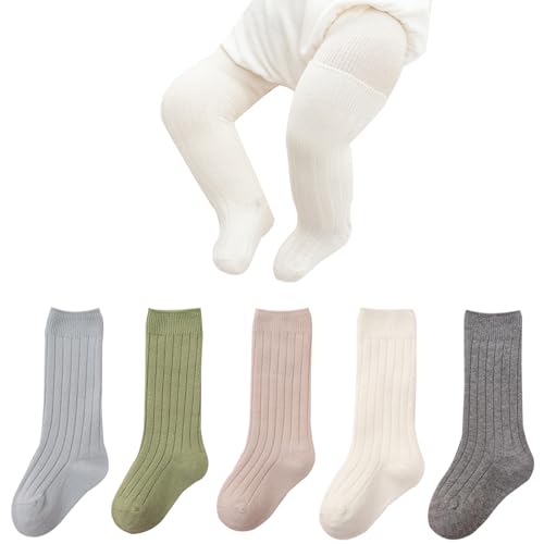 Image of Apone Fatu Baby Knee High Socks Newborn Infants Toddlers Cotton Uniform Stockings Warm Cotton Boys Girls Stockings