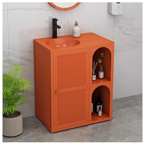 Industrial Freestanding Vanity Unit, Retro Iron Art Pedestal