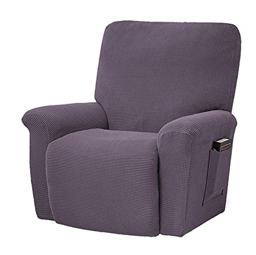 Juego de fundas for sillón reclinable jacquard morado con bolsillo lateral 2