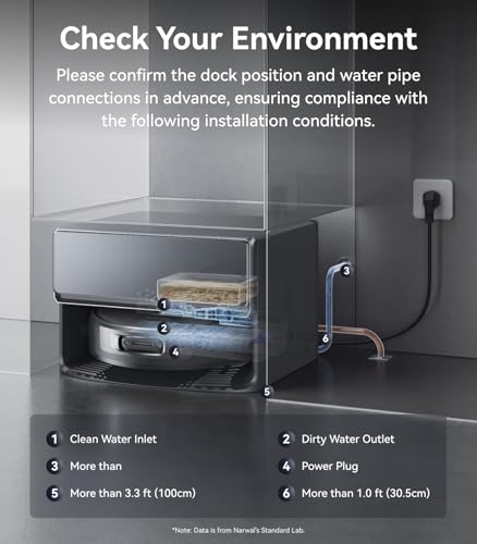 Image of NARWAL Flow 2 with Refill & Drainage System Robot Vacuum and Mop, 31,000Pa Suction, FlowWash Self-Cleaning Mop, AI Object Recognition, 212℉ Hot Water Mop Washing, Black