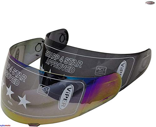 Visera para Spada RP700u00a0Viper RS44u00a0rs220u00a0Carrera Airoh SR600u00a0humo Rainbow Claro