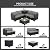 Outdoor PE Wicker Patio Furniture Set 4 Piece Black Rattan Sectional Loveseat Couch Set Conversation Sofa with Storage Box Glass Top Table and Non-Slip Grey Cushion