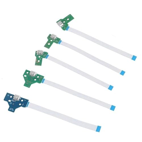 EC Support 互換品 PlayStation4 PS4 DualShock4 コントローラー用 Micro USB 充電ポート 充電口 ソケット ケーブル付き 修理 交換 互換 部品 パーツ (JDS-030)