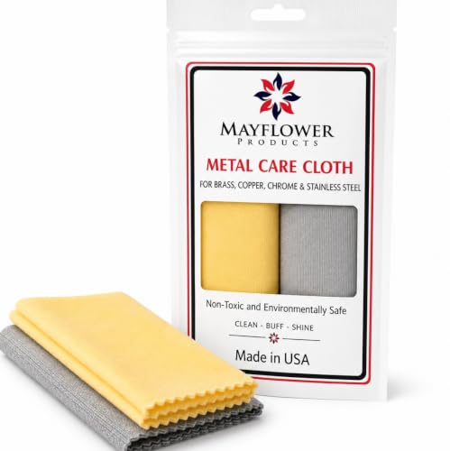 Premium Polishing Cloths for Stainless Steel Copper Brass Chrome Set of 2