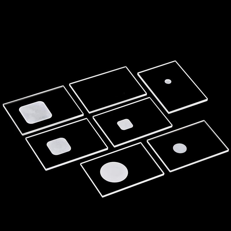 XRD Sample Holder with Groove, Compatible with Bruker Shimadzu Panalytical Rigaku Systems, Glass or Quartz Sample Slide for X-Ray Diffraction Testing (Rigaku50x35x1.6 sq groove20)