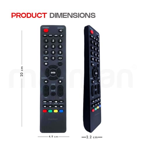 Image of marman Compatible with iBell Tv Remote Control Original Suitable for LED LCD Television Non Voice Command - Match Exactly with Existing Remote Key by Key for Better Performance