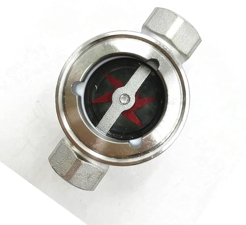Indicateur de débit d'eau avec rotor PTFE haute visibilité et corps inox 316