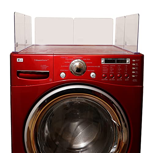 Bee Neat Clear Acrylic Laundry Guard Rails and for Organizing Laundry Room & Clothes - Never Lose Another Sock - Place on Top of Washer, Dryer, Refrigerator, or Freezer - 8 - Pack of 6